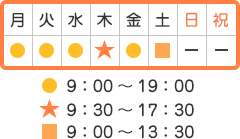 診療日、診療時間